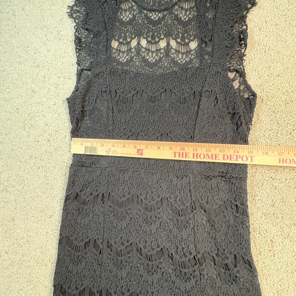 Intimately Free People Daydream Lace Open Back Mini Dress Boho Black L - Picture 5 of 8